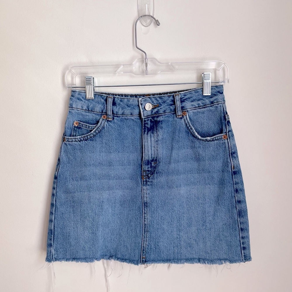 TOPSHOP Denim Mini Skirt (2)